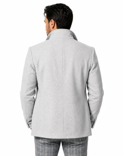 Back view of the Dr Mason coat from the Extant TV Series, featuring the iconic Owain Yeoman Wool White Coat design with a clean tailored back panel and timeless white wool finish.