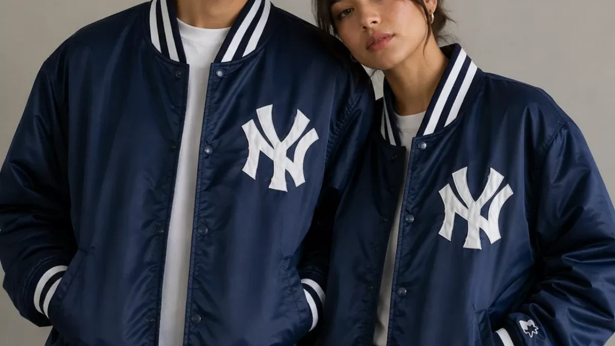 Vintage New York Yankees Starter Jacket | Blue Satin MLB