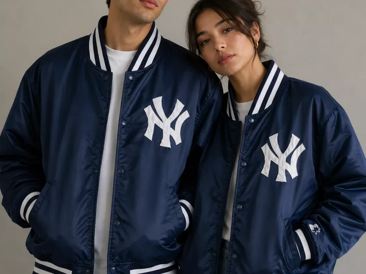 Vintage New York Yankees Starter Jacket | Blue Satin MLB