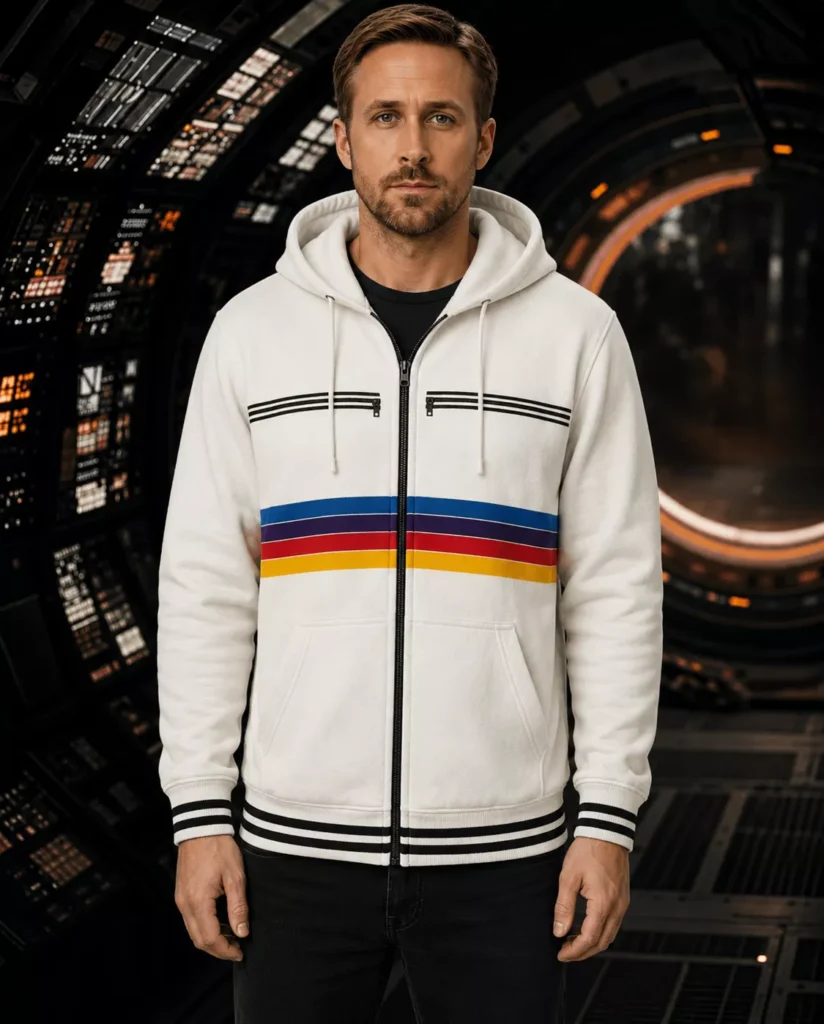 Project Hail Mary Ryan Gosling Rainbow Stripe Hoodie | Shop Now