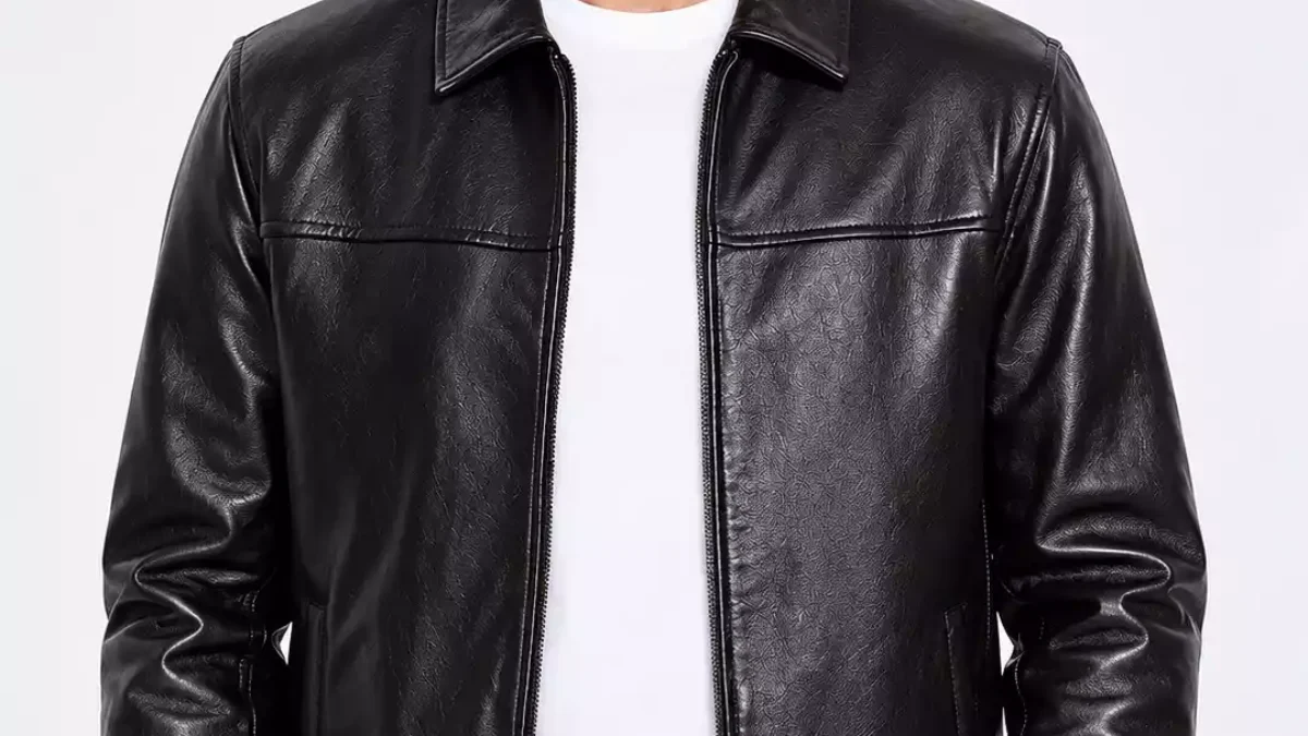 Men's Black Genuine Lambskin Leather Jacket | Classic Zip Coat